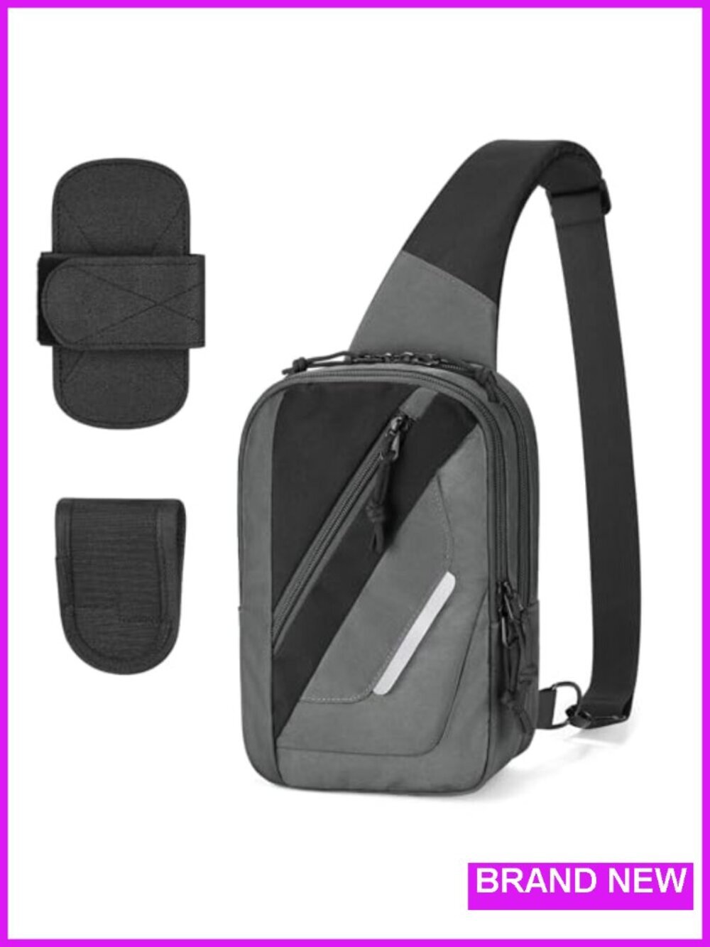 Tactical EDC Concealed Carry Sling Bag, CCW Crossbody Chest Pack, Quick Draw